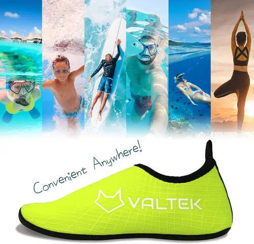 Vista 5 de VALTEK Zapatos de agua Paleos - Calcetines de yoga descalzos para playa, natación, Aqua Surf al aire libre para hombres y mujeres