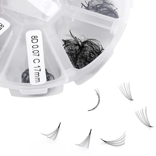 Vista 19 de Racimos de pestañas 60D/80D, extensiones de pestañas DIY, pestañas rizadas D, racimos de pestañas esponjosas, longitud mixta 12-16 mm, racimos