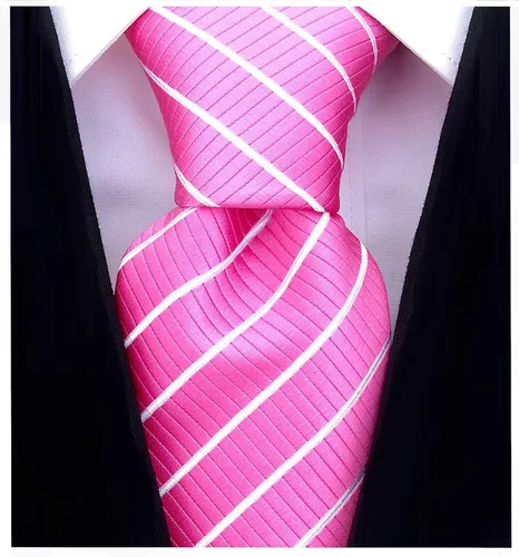 Vista 2 de Scott Allan - Corbatas de rayas para hombre - Corbata tejida para hombre