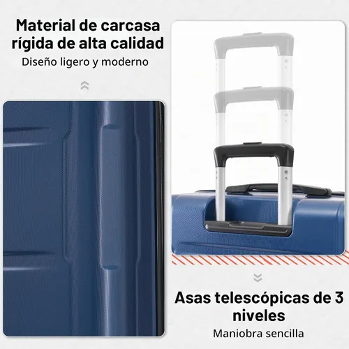 Vista 3 de Merax Equipaje Sets 2 piezas Hardshell 20&28 IN Maleta Set con bolsa de lona