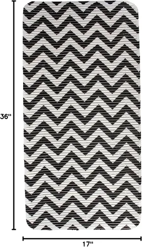 Vista 8 de Splash Home Chevron Softee - Tapete individual para bañera, antideslizante, extra largo, con 58 ventosas, 36 pulgadas de largo x 17 pulgadas