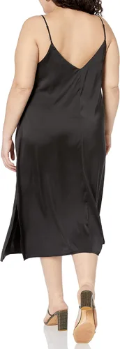 Vista 6 de The Drop Women's Ana Silky V-Neck Midi Slip Dress