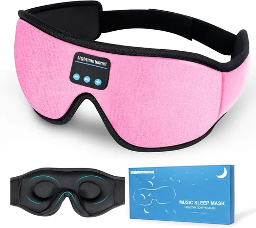 Vista 9 de Cubre ojos Bluetooth 5.0 inalámbricos 3D, audífonos para dormir lavables con altavoces estéreo ultradelgados ajustables, micrófono manos libres