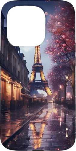 Vista 13 de iPhone 11 Escénica Torre Eiffel París Francia por la noche Bokeh Majestic Case