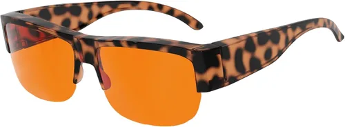 Vista 18 de Eyekepper Blue Light Reduction Fitover Glasses with Amber Lens Computer Glasses for Digital Screen,Wear Over Most Eyewear or Alone for