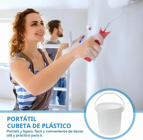 Vista 3 de ATERET Balde Blanco de 2 Galones Solo - Cubetas Multiusos - Grado Alimenticio - Fabricado en EE.UU. - Plástico Libre de BPA (Paquete de 3)