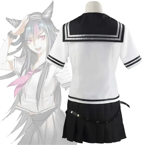 Vista 6 de Rickem Ibuki Mioda - Disfraz de cosplay para mujer y niña, vestido de uniforme Mioda Ibuki