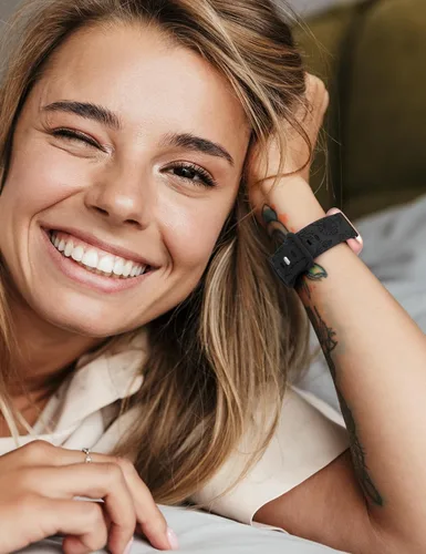 Vista 6 de Paquete de 2 correas con grabado floral compatibles con Fitbit Versa 2/Fitbit Versa/Versa Lite para mujeres, linda correa deportiva de silicona