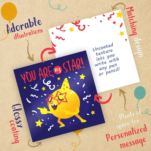 Vista 2 de Notas para la lonchera para niños, 60 bonitas tarjetas inspiradoras y motivacionales para niños y niñas