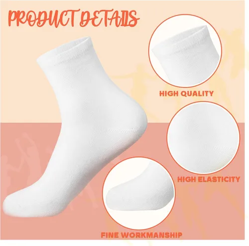 Vista 3 de Tigeen 72 pares de calcetines de tobillo deportivos a granel para adultos, unisex, calcetines de algodón, calcetines casuales para hombres y mujeres