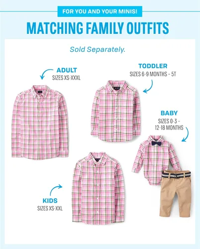 Vista 3 de The Children's Place Camisa y pantalones de vestir para bebé niño y recién nacido, traje a juego
