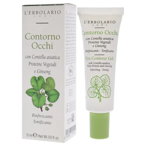 Vista 4 de L'Erbolario Gel para contorno de ojos, contiene proteína vegetal y ginseng, crema ligera y no grasosa, ayuda a reducir las bolsas y círculos debajo