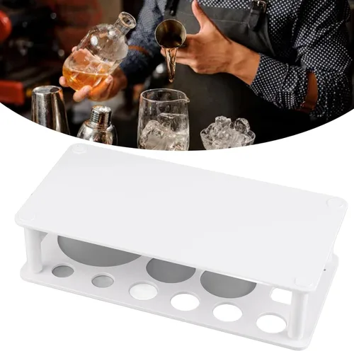Vista 5 de Gavigain Soporte de herramientas de barman blanco para barman resistente y duradero, soporte para herramientas de barman de plástico para el hogar