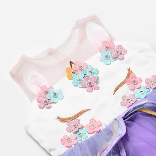 Vista 3 de Vestido de cumpleaños de unicornio para niñas, disfraz de Halloween
