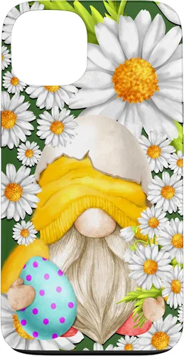Vista 7 de iPhone 16 Easter Chick Gnome Graphic For Women Floral Daisy Flower Case