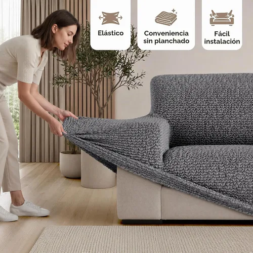 Vista 2 de PAULATO BY GA.I.CO. Funda para sofá seccional - Funda de sofá chaise en forma de L - Fundas de esquina lavables - Funda elástica de ajuste perfecto