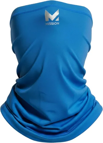 Vista 12 de MISSION Polaina de cuello refrescante, polainas de cuello para todo tipo de clima para hombres y mujeres Negro