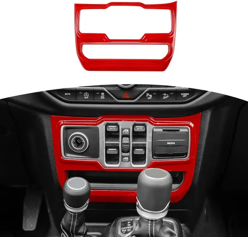 Vista 11 de RT-TCZ Cubierta de panel de interruptor de ventana para Jeep JL JLU Gladiator JT 2018-2024 Baby Blue Accesorios interiores