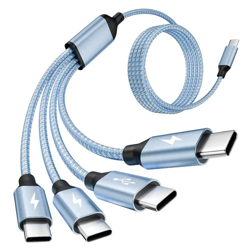 Vista 29 de MPATIBY Cable de carga múltiple USB C, cable de carga USB A/C a USB C 5FT 4 in 2 Multi Charger Cord with 4 Type-C Connectors Compatible with