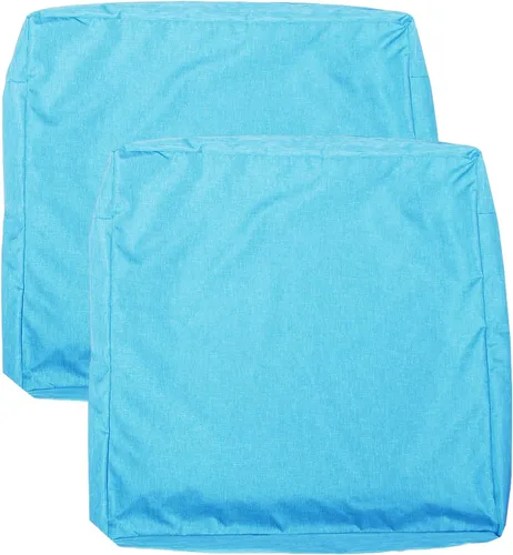 Vista 12 de Fundas de Cojines para Asientos de Patio, Fundas Deslizantes Lavables de Repuesto, Funda Impermeable para Cojín de Almohada de Silla de Muebles
