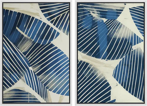 Vista 113 de Ashbrook - Set de arte de pared en lienzo enmarcado, tonos orgánicos de la tierra en beige y marrón con ilustraciones de trazos circulares, arte