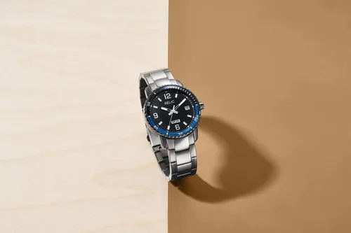Vista 4 de Relic by Fossil Reloj de cuarzo de acero de aleación para hombre con correa de acero inoxidable Gunmetal 20 Modelo ZR12639 Azul GunmetalBlue Reloj
