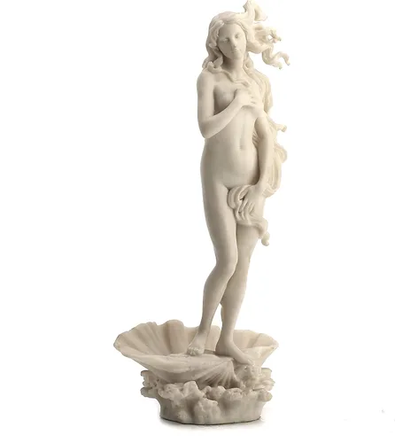 Vista 2 de Veronese Design 11 3/8 pulgadas El nacimiento de Venus estatua de resina con acabado de mármol