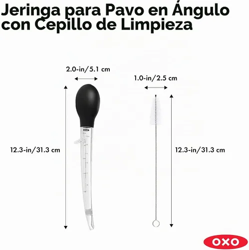 Vista 2 de OXO Good Grips Jeringa para Pavo en Ángulo con Cepillo de Limpieza