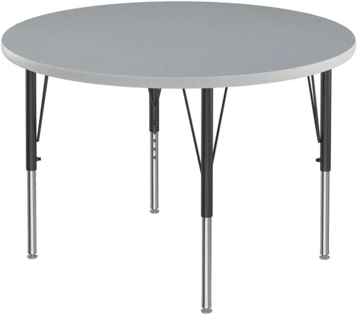 Vista 59 de Correll Mesa rectangular de actividades para el aula de 24 x 48 pulgadas, altura ajustable (19 a 29 pulgadas), parte superior de granito gris, borde