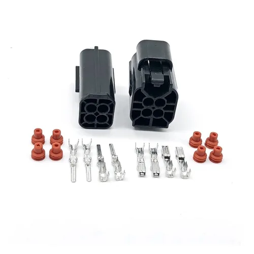 Vista 3 de Milkweed Multiuso 5Set 4 Pin hembra macho automotriz eléctrico impermeable Denso conector 174257-2 174259-2 apto para Mazda 626 98-00 sensor