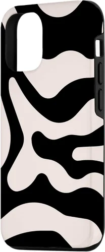 Vista 2 de Funda para iPhone 15 Retro Negro 60s 70s Estético Retro Liquid Swirl Groovy