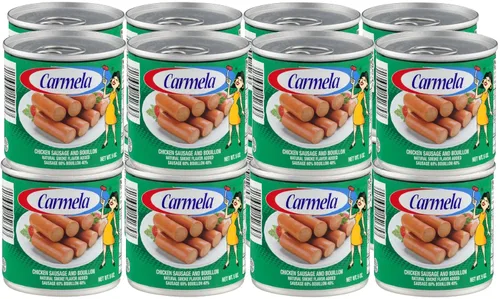 Vista 13 de Carmela Chicken Vienna Salchicha en caldo de pollo, latas de 5 onzas (paquete de 3)