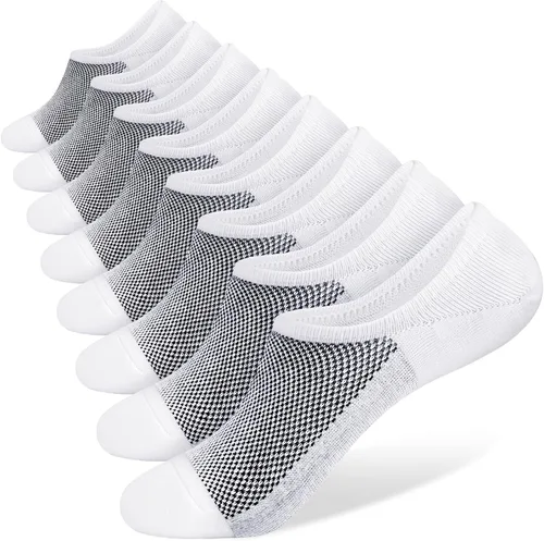 Vista 10 de SIXDAYSOX Calcetines invisibles para hombre, paquete de 6/8 unidades, de algodón, finos, corte bajo, antideslizantes para zapatos planos, tenis