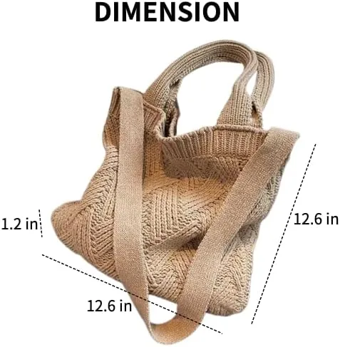 Vista 5 de Coconut Girl - Bolsa de mano estética para playa, bolsa de mano de ganchillo, accesorios de playa para mujer