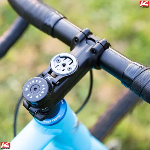 Vista 4 de K-Edge Soporte para computadora de bicicleta con vástago ajustable Garmin negro accesorios de ciclismo-electrónica