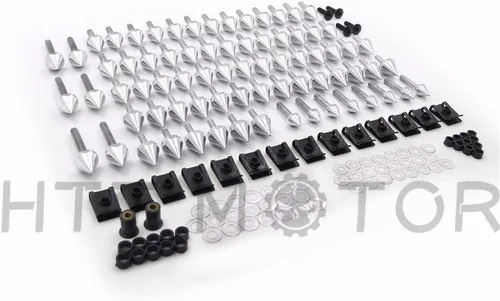 Vista 4 de SMT-Universal Spike Carenado Tornillos para parabrisas compatible con Honda CBR 600 929 954 900 RR Plata [B00RUEOFY6]