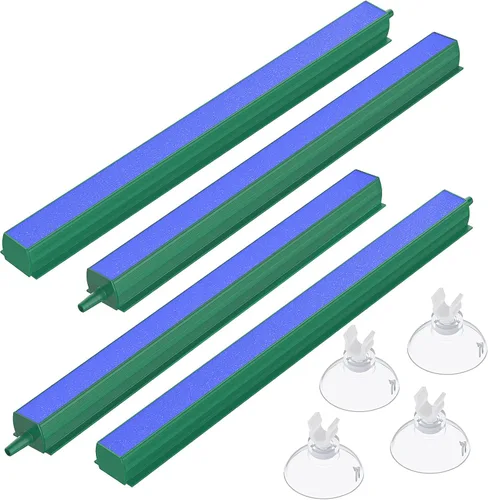 Vista 8 de Pawfly Barra Difusora de Aire para Acuario 4 Pulgadas, Burbujeador de Piedra para Tanque de Peces con Base de Plástico Cuadrada Difusor de Oxígeno