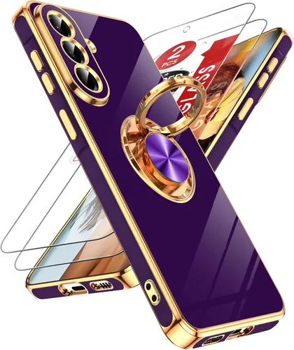 Vista 139 de LeYi Funda para iPhone XR: con Protector de Pantalla de Vidrio Templado [Paquete de 2] Soporte de Anillo Giratorio de 360°, Soporte Magnético