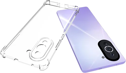 Vista 3 de USTIYA Funda para Huawei Nova 10 Clear TPU Cuatro Esquinas Cubierta Protectora Transparente Suave Funda