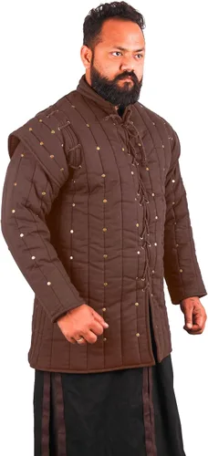 Vista 2 de Capa acolchada gruesa de Gambeson Aketon Chaqueta Armadura Tela de algodón