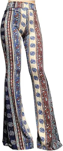 Vista 2 de YAFINMO Pantalones de yoga acampanados para mujer, leggings bohemios, palazzo, cintura alta, corte de bota, leggings de entrenamiento acampanados