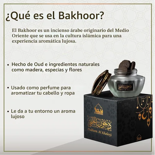 Vista 2 de Dukhoon Al Khaleeji Oud Bakhoor de Dukhni 1.41 onzas de incienso prémium