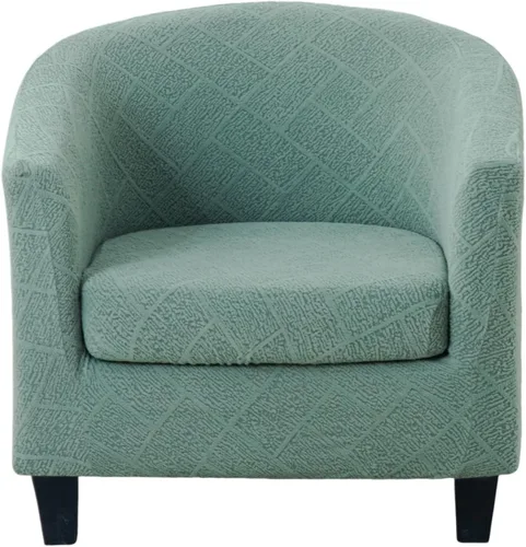 Vista 8 de Funda estampada para silla de club, 2 piezas, elástica con acento de barril para sillón, fundas de sofá, fundas extraíbles para silla de bañera