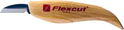 Vista 20 de FLEXCUT Cuchillos para tallado de madera Cuchillo para tallado de astillas Hoja de acero 1095 con alto contenido de carbono Mango ergonómico