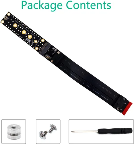 Vista 6 de HLT Extensor de cable de extensión SSD NVMe M.2 (NGFF) Key M PCIe3.0 x4 velocidad completa