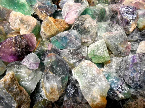 Vista 4 de Rockhound's 1st Choice Rock Tumbler - Kit de recambio de gema – Natural Gemmy Mexico Fluorite Rough – 8oz
