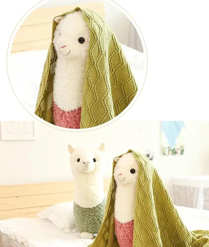 Vista 7 de YUKOUQIAN Animal de Peluche de Llama Lindo Juguete de Alpaca de Felpa de 9.8 Pulgadas para Niñas y Niños 2 Piezas (Alpaca)