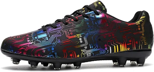 Vista 4 de Women's Men's Soccer Cleats Training Shoes Negro