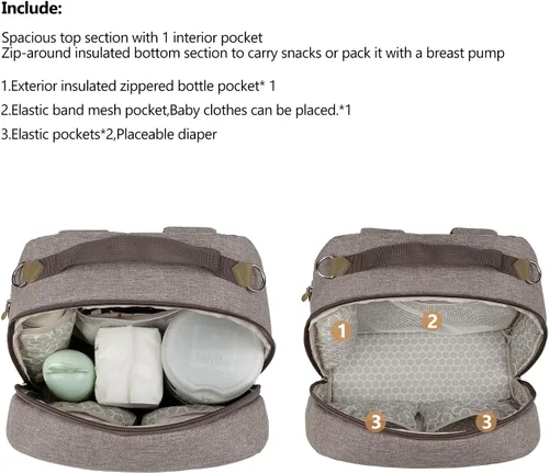 Vista 2 de Mochila para extractor de leche - Bolsa más fresca y resistente a la humedad para madre