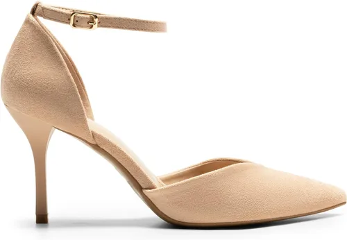 Vista 2 de DREAM PAIRS Zapatos de tacón alto para mujer, con tiras cerradas, correa en el tobillo, puntera puntiaguda, tacón D'Orsay para boda, fiesta, zapatos